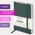 Блокнот МАЛЫЙ ФОРМАТ (93х140 мм) А6, BRAUBERG ULTRA, балакрон, 80 г/м2, 96 л., клетка, темно-зеленый, 113055 113055