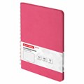 Тетрадь А5 (148x218 мм), BRAUBERG "Office PRO", гибкая, под кожу, гребень, 80 л., розовая, 111042 111042