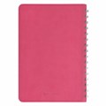 Тетрадь А5 (148x218 мм), BRAUBERG "Office PRO", гибкая, под кожу, гребень, 80 л., розовая, 111042 111042