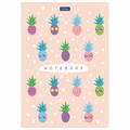 Блокнот А5 145х210 мм, 50 л., склейка, обложка картон, в точечку, HATBER "Premium", "Pineapple", 50Б5лA9к 111916