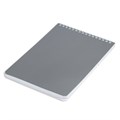 Блокнот А5 146х205 мм, 60 л., гребень, перфорация на отрыв, лакированный, BRAUBERG, "Серебро", 111273 111273
