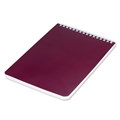 Блокнот А5 146х205 мм, 60 л., гребень, перфорация на отрыв, лакированный, BRAUBERG, Бордовый, 111271 111271