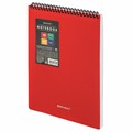 Блокнот А5 80 л., спираль пластиковая, обложка пластик, клетка, BRAUBERG "Metropolis", КРАСНЫЙ, 115568 115568