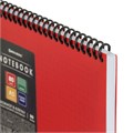 Блокнот А5 80 л., спираль пластиковая, обложка пластик, клетка, BRAUBERG "Metropolis", КРАСНЫЙ, 115568 115568