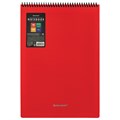 Блокнот БОЛЬШОГО ФОРМАТА А4, 80 л., обложка пластик, клетка, BRAUBERG "Metropolis", КРАСНЫЙ, 115573 115573