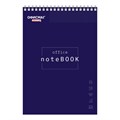 Блокнот БОЛЬШОЙ ФОРМАТ А4 200х290 мм, 80 л., гребень, картон, жесткая подложка, клетка, ОФИСМАГ, темно-синий, 129865 129865