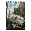 Блокнот МАЛЫЙ ФОРМАТ А6, 100х146 мм, 80 л., спираль, картон, клетка, ERICH KRAUSE, "Вig City Cats", 63385 117569