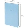 Блокнот А5 134х206 мм, 80 л., твёрдый, клетка, BRAUBERG "Minimal", голубой, 116442 116442
