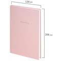 Блокнот А5 134х206 мм, 80 л., твёрдый, клетка, BRAUBERG "Minimal", розовый, 116441 116441