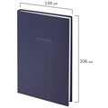 Блокнот А5 134х206 мм, 80 л., твёрдый, клетка, BRAUBERG "Minimal", синий, 116439 116439
