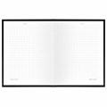 Блокнот МАЛЫЙ ФОРМАТ 110х147 мм, А6, 80 л., твердый, клетка, BRAUBERG "Minimal", черный, 116444 116444
