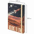 Блокнот с резинкой в клетку 96 л., А5 (145х203 мм), твердая обложка, BRAUBERG, "SpaceX", 113724 113724
