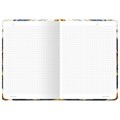 Блокнот с резинкой в клетку 96 л., А5 145х203 мм, твердая обложка с фольгой, BRAUBERG, "Marble", 115536 115536