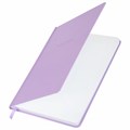 Блокнот с резинкой в клетку 96 л., А5 145х203 мм, твердая обложка, BRAUBERG, "Minimal сиреневый", 116322 116322
