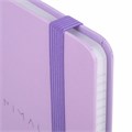 Блокнот с резинкой в клетку 96 л., А5 145х203 мм, твердая обложка, BRAUBERG, "Minimal сиреневый", 116322 116322