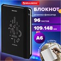 Блокнот с резинкой в клетку 96 л., МАЛЫЙ ФОРМАТ А6 (109х148 мм), твердая обложка, BRAUBERG, "Elements", 113736 113736