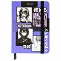 Блокнот с резинкой в клетку 96 л., МАЛЫЙ ФОРМАТ А6, 109х148 мм, твердая обложка, BRAUBERG, "Anime", 116336 116336