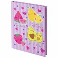 Блокнот МАЛЫЙ ФОРМАТ (110х147 мм), А6, 80 л., твёрдый, клетка, BRAUBERG KIDS, "Фруктики", 114444 114444