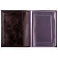 Обложка для автодокументов натуральная кожа пулап, 3D герб + тиснение, темно-коричневая, BRAUBERG, 238195 238195