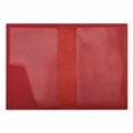 Обложка для паспорта натуральная кожа флоттер, кожаный уголок, красная, BRAUBERG, 238865 238865