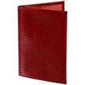 Обложка для паспорта натуральная кожа ящерица, без тиснения, красная, BRAUBERG, 238190 238190