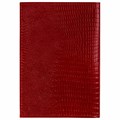 Обложка для паспорта натуральная кожа ящерица, без тиснения, красная, BRAUBERG, 238190 238190