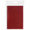 Обложка для паспорта натуральная кожа ящерица, без тиснения, красная, BRAUBERG, 238190 238190