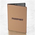 Обложка для паспорта, мягкий полиуретан, "PASSPORT", коричневая, STAFF, 238406 238406