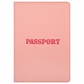 Обложка для паспорта, мягкий полиуретан, "PASSPORT", нежно-розовая, STAFF, 238403 238403