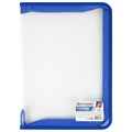 Папка на молнии пластиковая BRAUBERG "Диагональ", А4, 325х230 мм, прозрачная, молния ассорти, 224052 224052