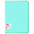 Папка объемная на молнии пластиковая BRAUBERG PASTEL, А4, 330х240 мм, 600 мкм, цвет мятный, 271973 271973