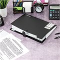 Папка-органайзер на кнопке 12 отделений, BRAUBERG "Extra", А4, черная с белым, 271930 271930