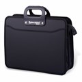 Папка-портфель пластиковая BRAUBERG "ПРЕМЬЕР" А4 (390х315х120 мм) 3 отделения, фактура "бисер", черная, 223082 223082