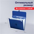 Папка-портфель пластиковая BRAUBERG А4 (332х245х35 мм), 13 отделений, синяя, 221379 221379