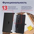 Папка-портфель пластиковая BRAUBERG А4 (332х245х35 мм), 13 отделений, черная, 221378 221378