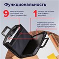 Папка-портфель пластиковая BRAUBERG А4+ (355х290х60 мм), выдвижные ручки, 9 отделений, 1 карман, черная, 225168 225168