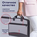 Папка-портфель пластиковая BRAUBERG А4+ (375х305х60 мм), 4 отделения, 2 кармана, серая, 228685 228685