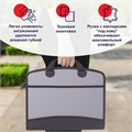 Папка-портфель пластиковая BRAUBERG А4+ (375х305х60 мм), 4 отделения, 2 кармана, серая, 228685 228685