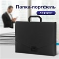 Портфель пластиковый STAFF А4 (320х225х36 мм), без отделений, черный, 229241 229241
