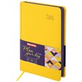 Ежедневник датированный 2025 А5 138x213 мм BRAUBERG "Rainbow", под кожу, желтый, 115806 115806