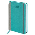 Ежедневник датированный 2025 А5 138x213 мм, BRAUBERG "Mosaic", под кожу, карман для ручки, бирюза, 115837 115837