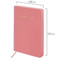 Ежедневник датированный 2025 А5 138x213 мм, BRAUBERG "Pastel", под кожу, гибкий, розовый, 115886 115886