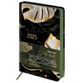 Ежедневник датированный 2025 А5 138x213 мм, BRAUBERG "Vista", под кожу твердый, "Листья", 115877 115877