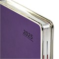 Ежедневник датированный 2025 А5 148х218 мм GALANT "Infinity Silver", под кожу, фиолетовый, 115723 115723