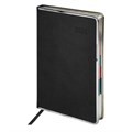 Ежедневник датированный 2025 А5 148х218 мм GALANT "Infinity Silver", под кожу, черный, 115720 115720