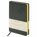 Ежедневник датированный 2025, А5, 138x213 мм, BRAUBERG "Comodo", под кожу, серо-зеленый, 115777 115777