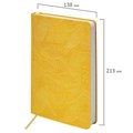 Ежедневник датированный 2025, А5, 138x213 мм, BRAUBERG "Foliage", под кожу гибкий, желтый, 115853 115853