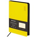 Ежедневник датированный 2025, А5, 138x213 мм, BRAUBERG "Metropolis Mix", под кожу гибкий, желтый, 115859 115859