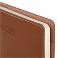 Ежедневник датированный 2025, А5, 143x218 мм, BRAUBERG "Journal", под кожу, застежка, органайзер, коричневый, 115883 115883