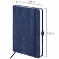 Ежедневник недатированный А5 (138x213 мм) BRAUBERG "Wood", кожзам, резинка, 136 л., синий, 111674 111674